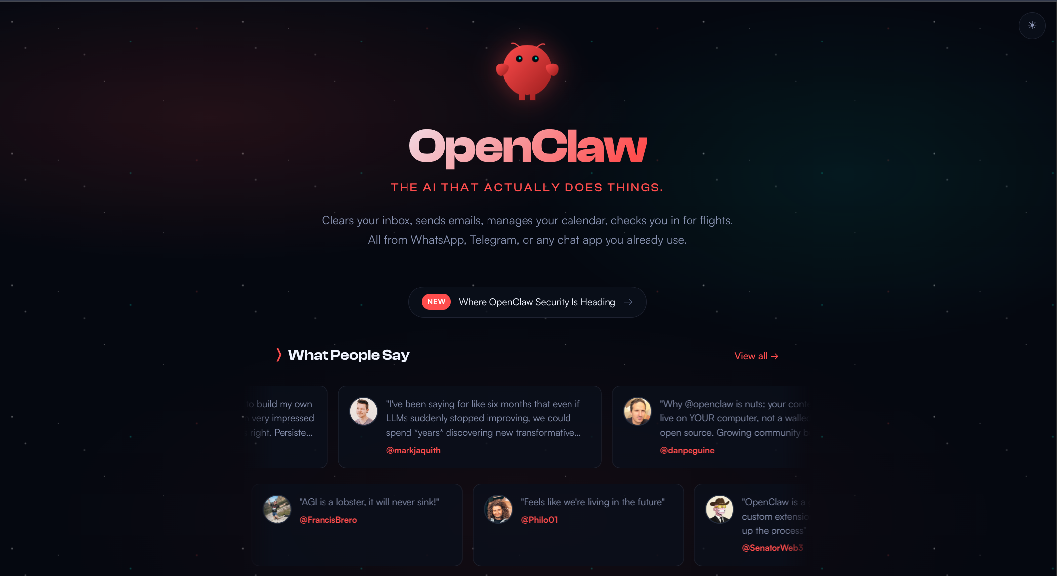 OpenClaw screenshot